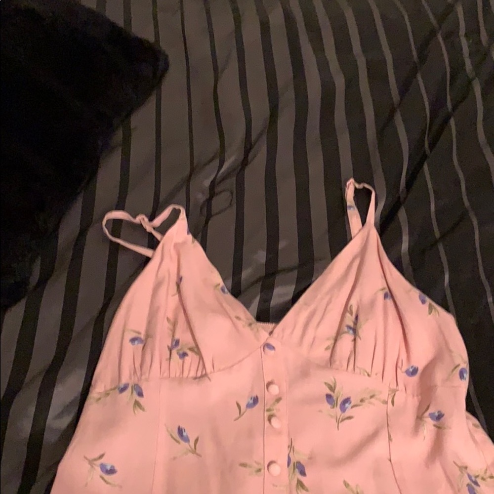 Light Pink summer dress with a split